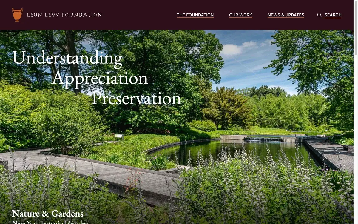 Screenshot of Leon Levy Foundation